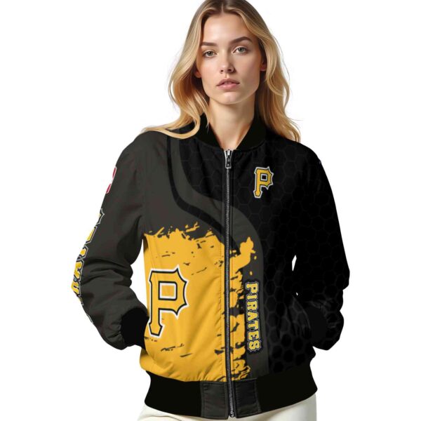 pittsburgh pirates hexagonal pattern black jacket latest model