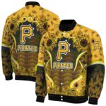 pittsburgh pirates sunflower bloom black yellow jacket best selling