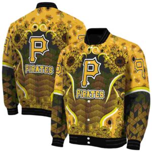 pittsburgh pirates sunflower bloom black yellow jacket fashion forward