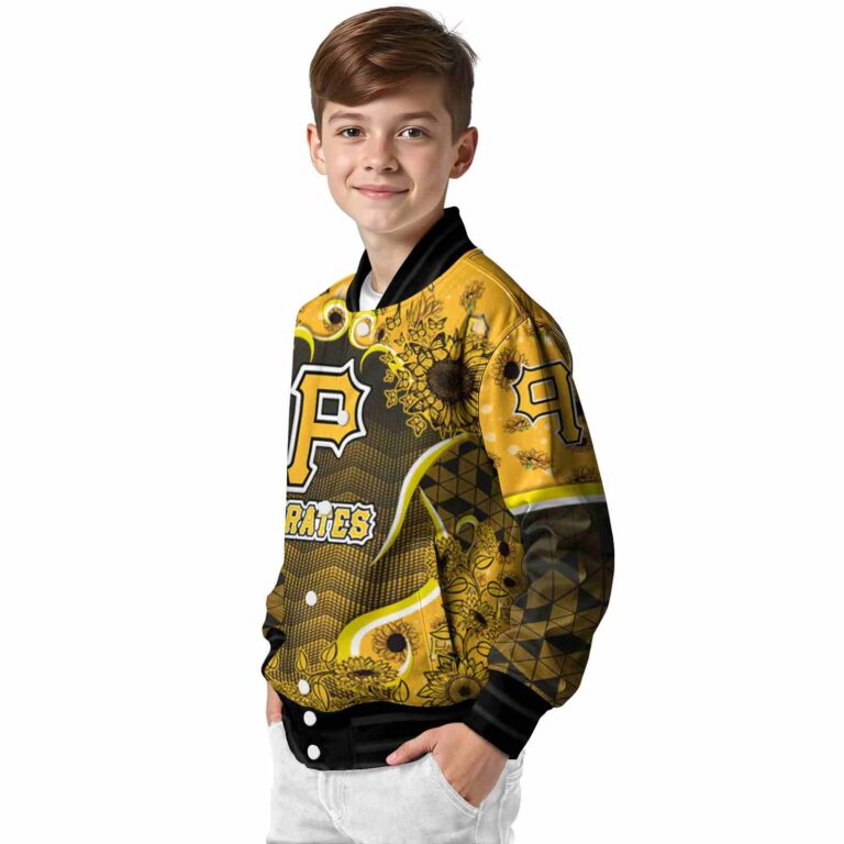 pittsburgh pirates sunflower bloom black yellow jacket trendy