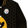 pittsburgh steelers hexagonal pattern gold black jacket premium grade