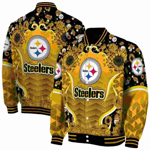 pittsburgh steelers sunflower bloom gold yellow jacket fashion forward