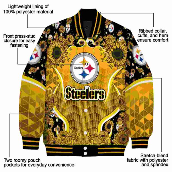 pittsburgh steelers sunflower bloom gold yellow jacket new arrival