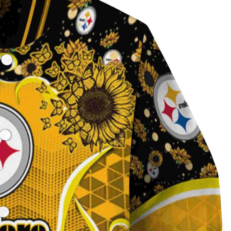 pittsburgh steelers sunflower bloom gold yellow jacket premium grade