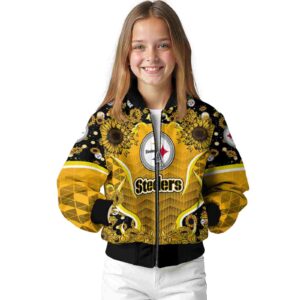 pittsburgh steelers sunflower bloom gold yellow jacket top rated