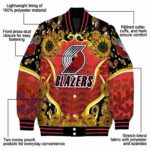 portland trail blazers sunflower bloom red yellow jacket best selling