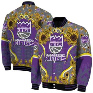 sacramento kings sunflower bloom purple yellow jacket fashion forward