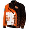 sam houston bearkats hexagonal pattern orange black jacket best selling