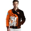 sam houston bearkats hexagonal pattern orange black jacket high quality