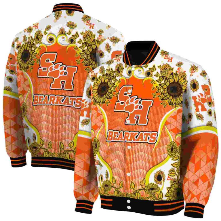 sam houston bearkats sunflower bloom orange yellow jacket fashion forward