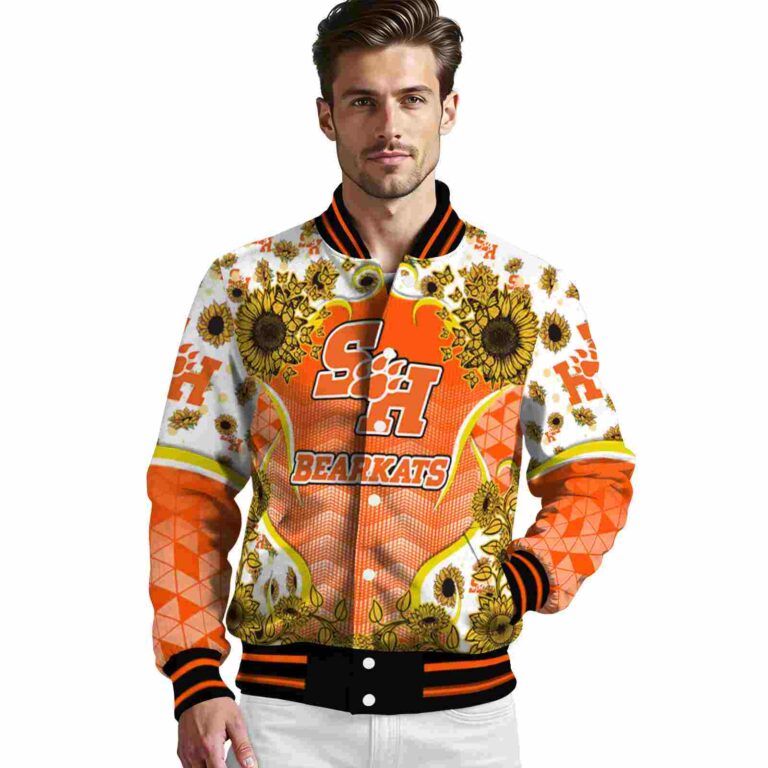 sam houston bearkats sunflower bloom orange yellow jacket high quality