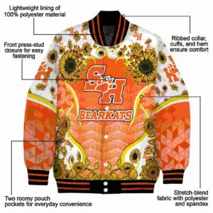 sam houston bearkats sunflower bloom orange yellow jacket new arrival