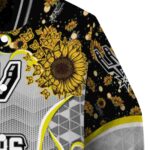 san antonio spurs sunflower bloom silver yellow jacket best selling