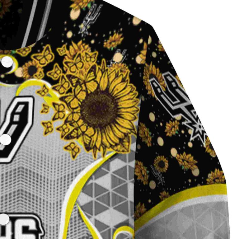 san antonio spurs sunflower bloom silver yellow jacket premium grade