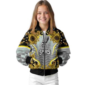 san antonio spurs sunflower bloom silver yellow jacket top rated