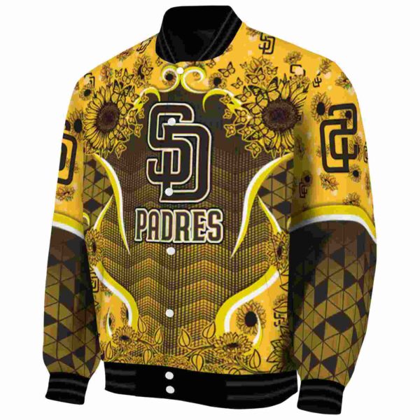 san diego padres sunflower bloom brown yellow jacket best selling