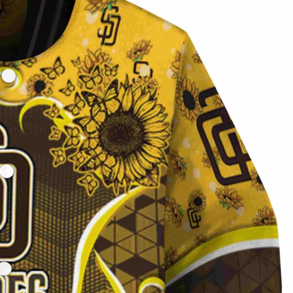 san diego padres sunflower bloom brown yellow jacket premium grade