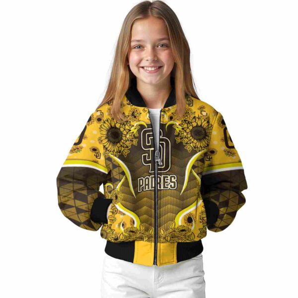 san diego padres sunflower bloom brown yellow jacket top rated