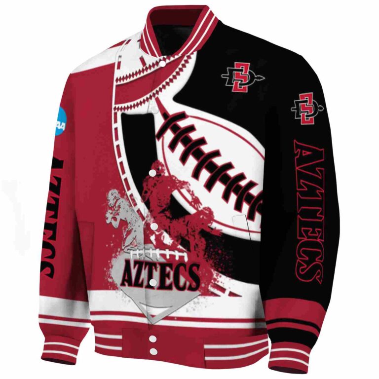 san diego state aztecs baseball stitching black white jacket best selling