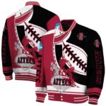 san diego state aztecs baseball stitching black white jacket best selling