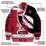 san diego state aztecs baseball stitching black white jacket best selling