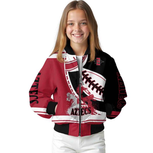 san diego state aztecs baseball stitching black white jacket top rated