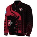 san diego state aztecs hexagonal pattern red black jacket best selling