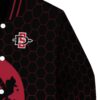 san diego state aztecs hexagonal pattern red black jacket premium grade