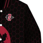 san diego state aztecs hexagonal pattern red black jacket best selling