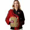 san francisco 49ers hexagonal pattern red black jacket latest model