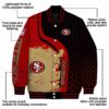 san francisco 49ers hexagonal pattern red black jacket new arrival