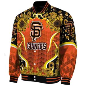 san francisco giants sunflower bloom orange yellow jacket best selling