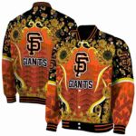 san francisco giants sunflower bloom orange yellow jacket best selling