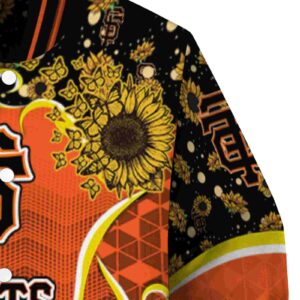 san francisco giants sunflower bloom orange yellow jacket premium grade