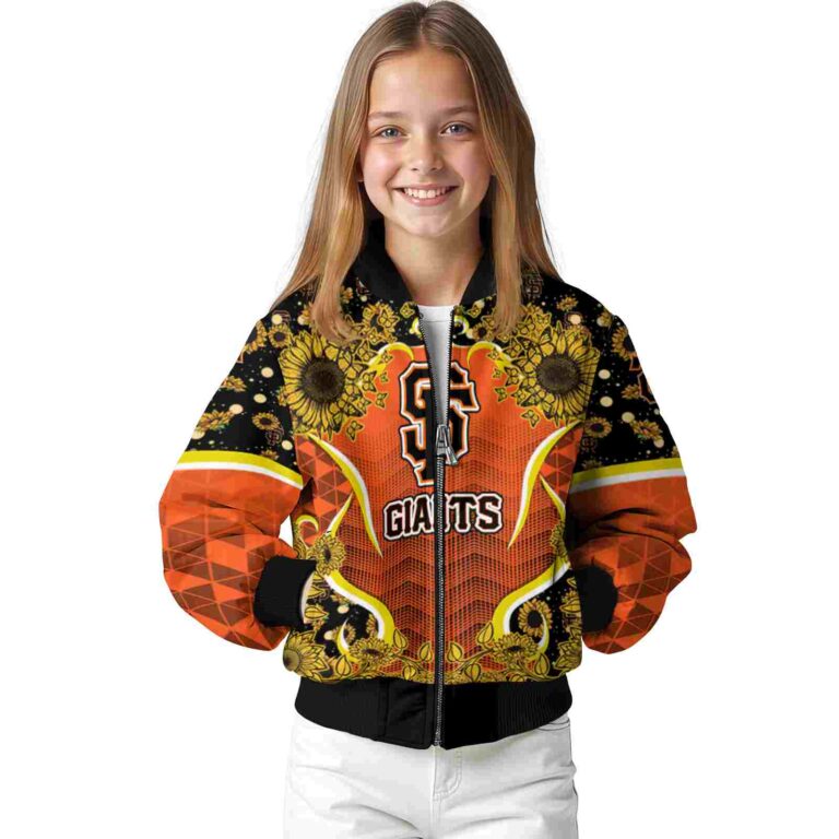 san francisco giants sunflower bloom orange yellow jacket top rated