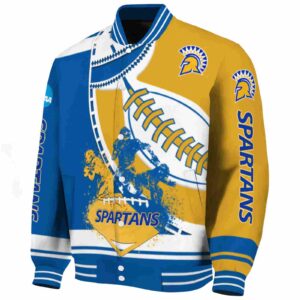 san jose state spartans baseball stitching gold white jacket best selling