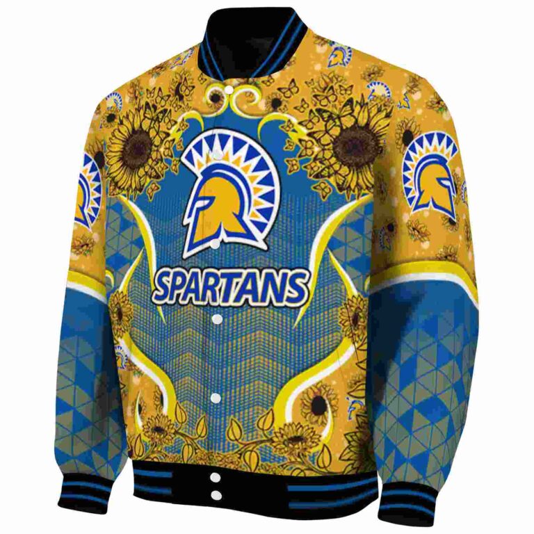 san jose state spartans sunflower bloom blue yellow jacket best selling
