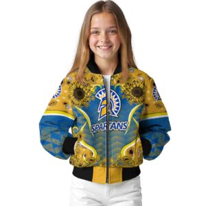 san jose state spartans sunflower bloom blue yellow jacket top rated
