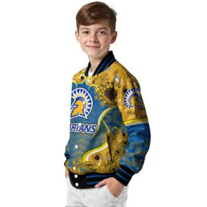 san jose state spartans sunflower bloom blue yellow jacket trendy