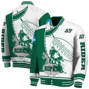 saskatchewan roughriders baseball stitching white jacket fashion forward