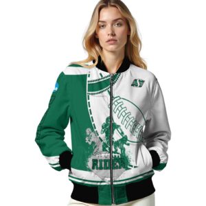saskatchewan roughriders baseball stitching white jacket latest model