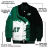 saskatchewan roughriders hexagonal pattern green black jacket new arrival