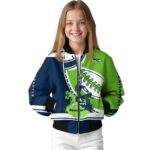 seattle seahawks baseball stitching green white jacket best selling