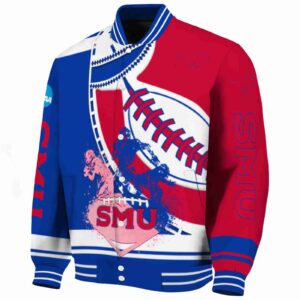 smu mustangs baseball stitching red white jacket best selling