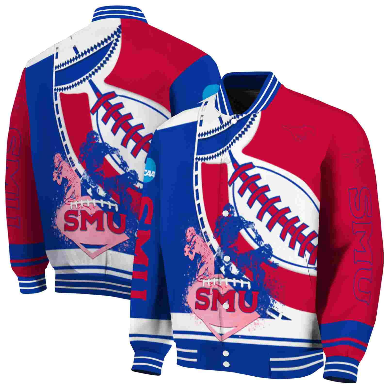 smu mustangs baseball stitching red white jacket fashion forward smu mustangs baseball stitching red white jacket fashion forward
