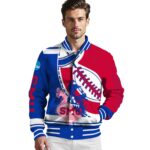 smu mustangs baseball stitching red white jacket best selling