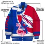 smu mustangs baseball stitching red white jacket best selling