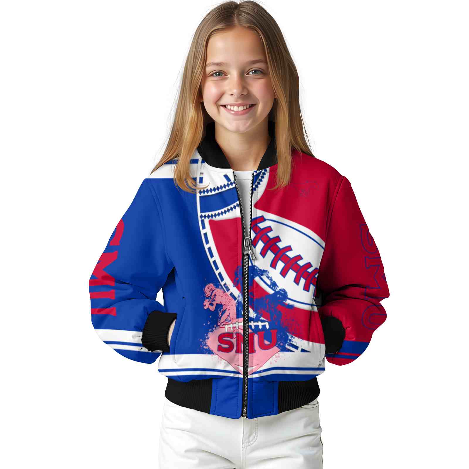 smu mustangs baseball stitching red white jacket top rated smu mustangs baseball stitching red white jacket top rated