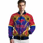 smu mustangs sunflower bloom blue yellow jacket best selling