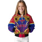 smu mustangs sunflower bloom blue yellow jacket best selling